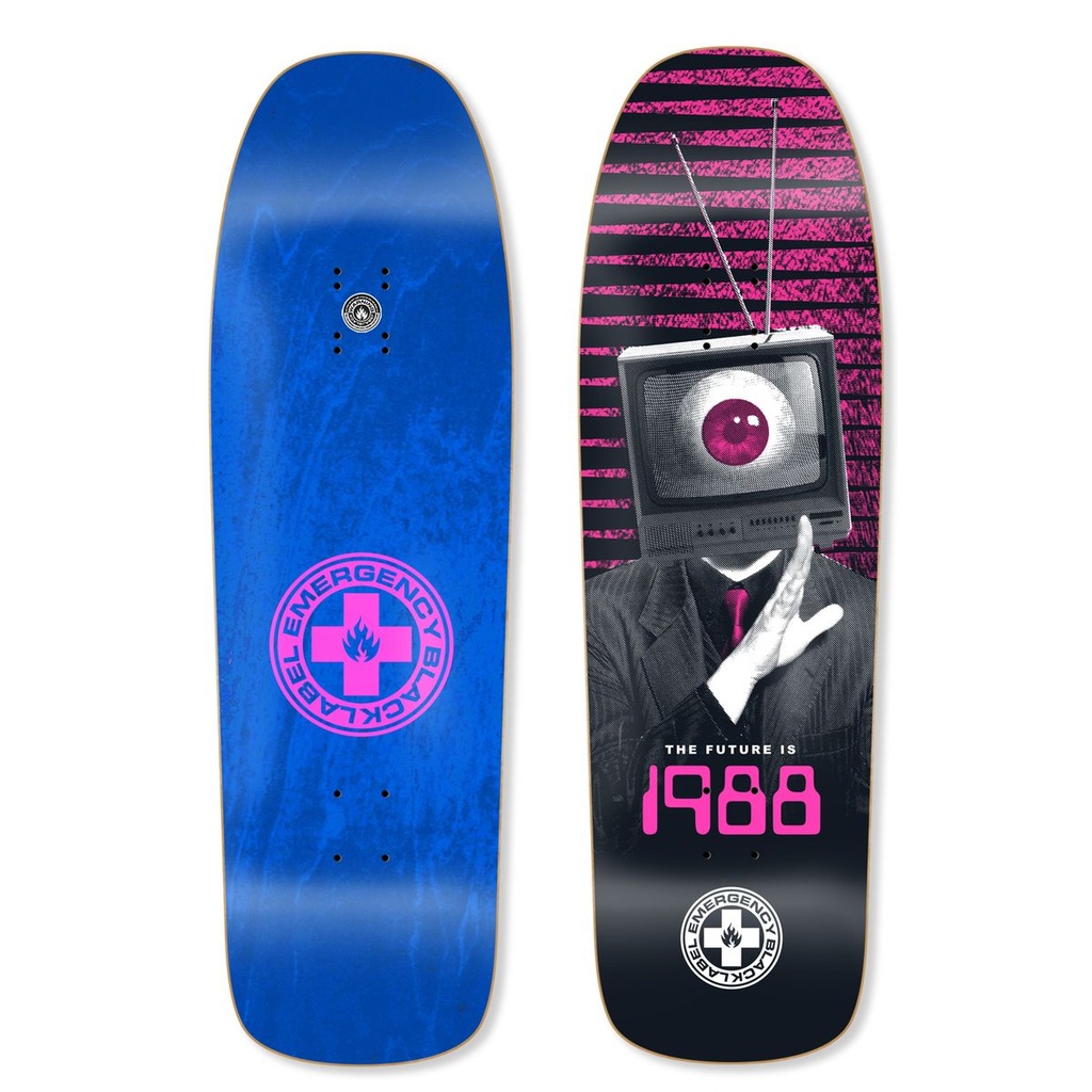 BLACK LABEL TEAM THE FUTURE IS 1988 PINK BAIL GUN SHAPED DECK 9.75