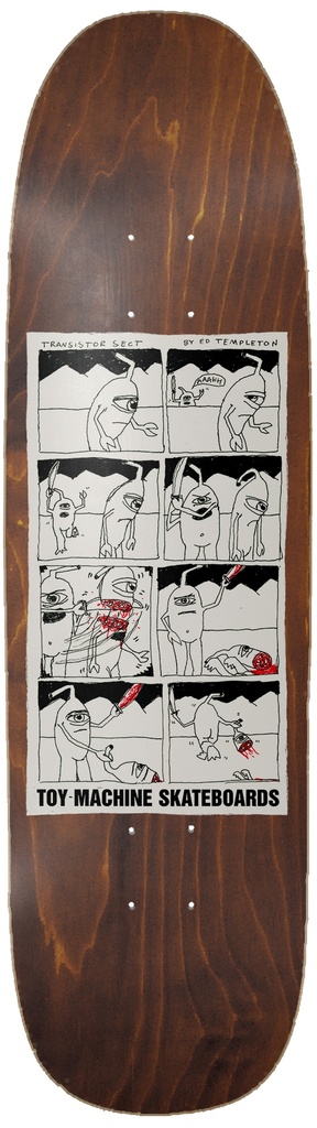 TOY MACHINE ED TEMPLETON SECT COMIC SHAPED DECK 9.0