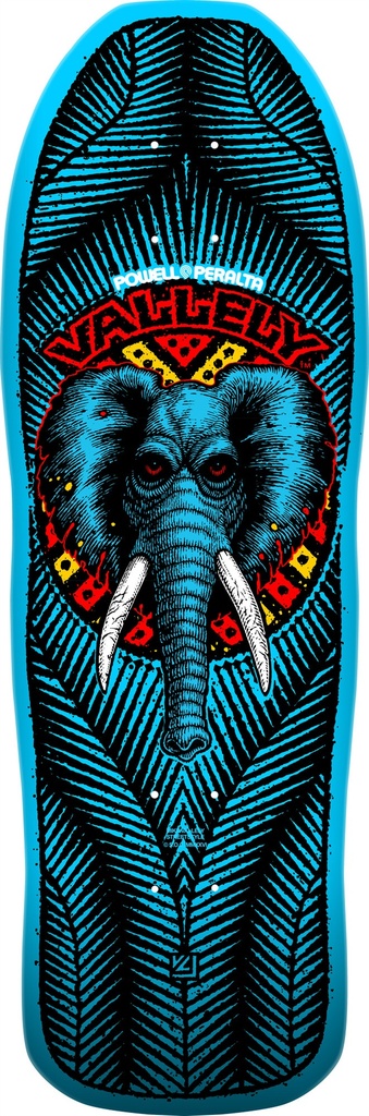 POWELL MIKE VALLELY ELEPHANT BLUE REISSUE SHAPED DECK 9.85 X 30.0