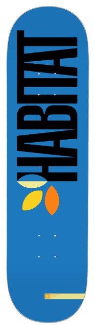 HABITAT TEAM APEX BLUE TWIN TAIL DECK 8.25