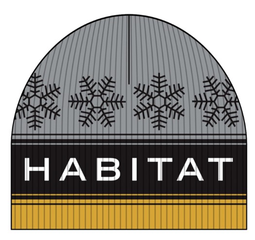HABITAT RETRO SNOW BEANIE GREY/BLACK/GOLD