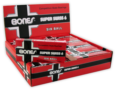 BONES SUPER SWISS BEARINGS 6-BALL 24/PK