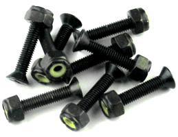 BULK 1" HARDWARE 8-PACK BLACK
