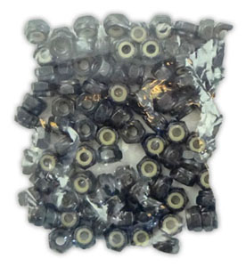 BULK MOUNTING NUTS BLACK 100-BAG