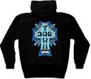 DOGTOWN CROSS LOGO COLOR BLACK/BLUE HD/SWT M