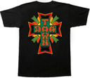 DOGTOWN CROSS LOGO RASTA BLACK SS XL