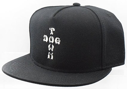 DOGTOWN CROSS LETTERS SNAPBACK HAT BLACK