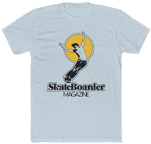 45 RPM VINTAGE SKATEBOARDER MAGAZINE LIGHT BLUE SS XL