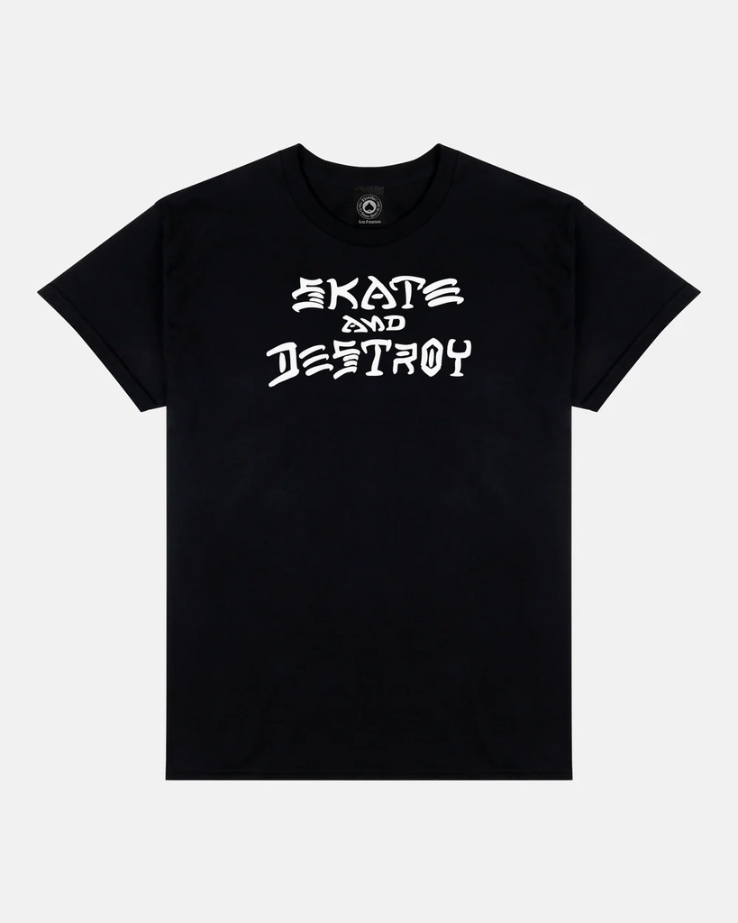 THRASHER SKATE AND DESTROY BLACK SS L