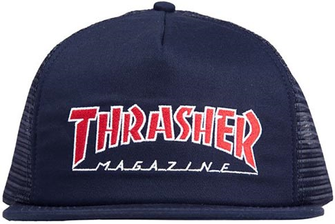 THRASHER OUTLINED TRUCKER HAT NAVY