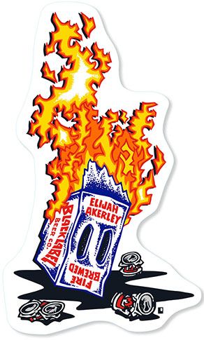 BLACK LABEL ELIJAH AKERLEY FIRE BREWED STICKER