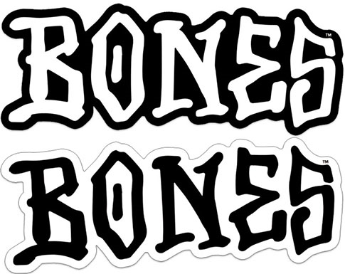 BONES WHEELS 16" STICKER