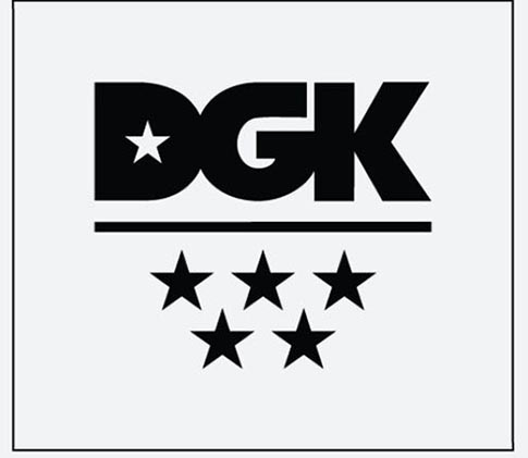 DGK 5-STAR STICKER WHITE/BLACK