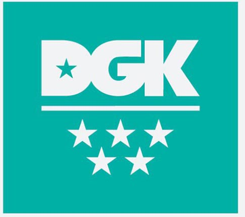 DGK 5-STAR STICKER TEAL/WHITE