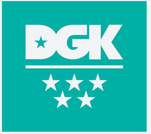 DGK 5-STAR STICKER WHITE/TEAL