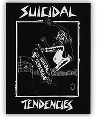 DOGTOWN SUICIDAL TENDENCIES POOL SKATER STICKER BLACK
