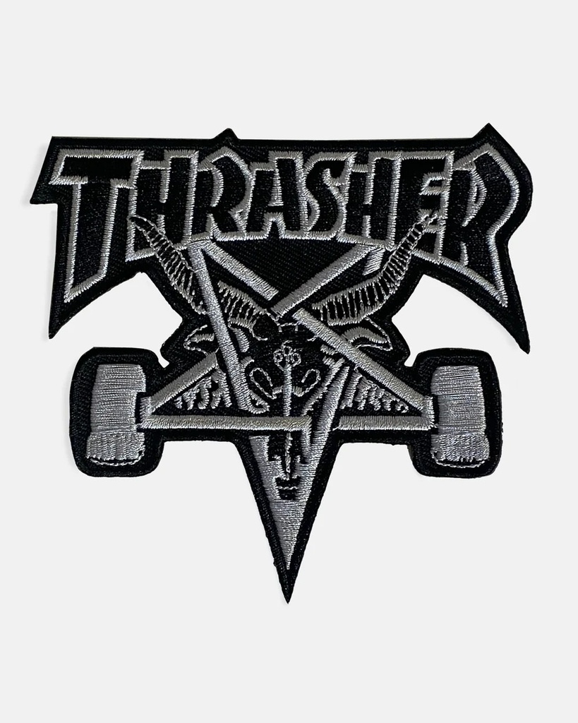 THRASHER SK8 GOAT PATCH BLACK/GREY