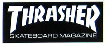 THRASHER MAG LOGO STANDARD STICKER 1.5" X 3.75"