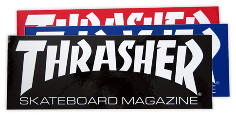 THRASHER SKATE MAG SUPER STICKER 4" X 10"