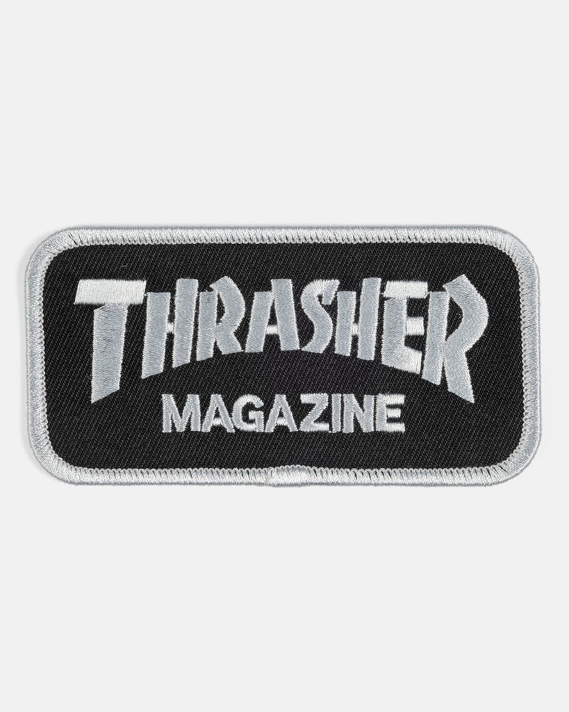 THRASHER MAG LOGO PATCH BLACK/GREY