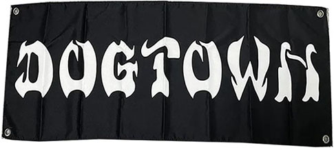 DOGTOWN BAR LOGO FLAG 46" X 15"