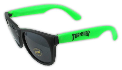 THRASHER LOGO SUNGLASSES NEON GREEN