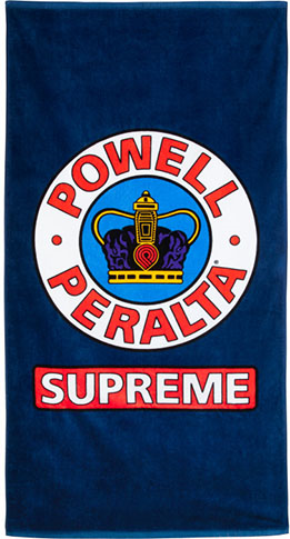 POWELL PERALTA SUPREME NAVY BEACH TOWEL