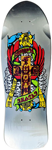 DOGTOWN DRESSEN HANDS GREY PEARL DIP 80'S REISSUE SHAPED DECK 10.05 X 30.65