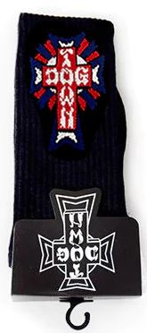 DOGTOWN CROSS LOGO COLOR CREW SOCKS USA/BLACK