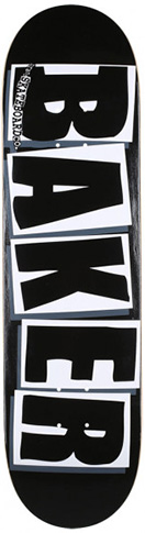 BAKER TEAM BRAND LOGO BLACK/WHITE DECK 8.475