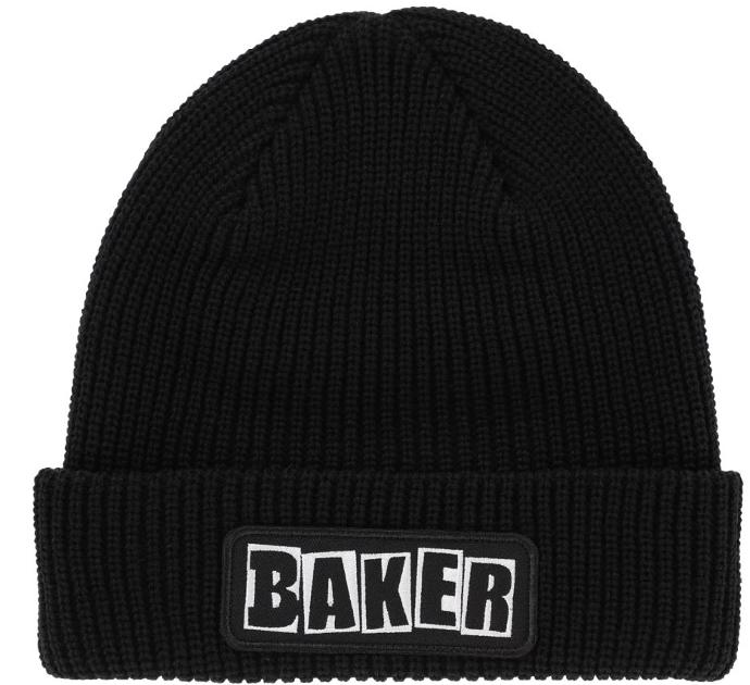 BAKER BRAND LOGO PATCH BEANIE BLACK