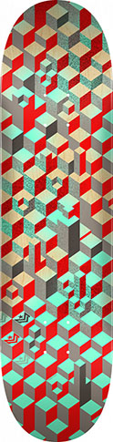 MINI LOGO PATTERN BLOCKS DECK 8.0