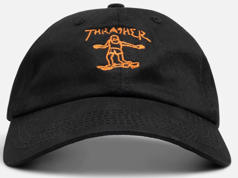 THRASHER GONZ OLD TIMER BLACK/ORANGE HAT