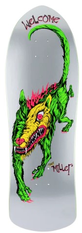 WELCOME CHRIS MILLER BEAST ON CROSSBONE SILVER SHAPED DECK 10.00 X 30.00