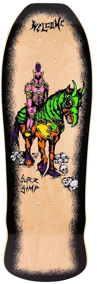 WELCOME TEAM SUPER SIMP ON EARLY GRAB SHAPED DECK 10.00 X 31.95