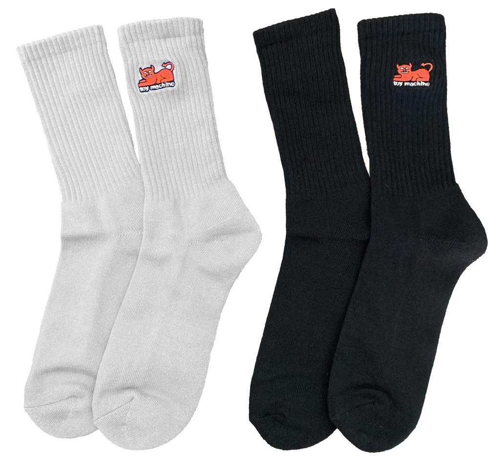TOY MACHINE DEVIL CAT SOCKS BLACK
