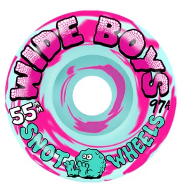 SNOT WIDE BOYS GREEN/PINK SWIRL 55MM 97A (Set of 4)