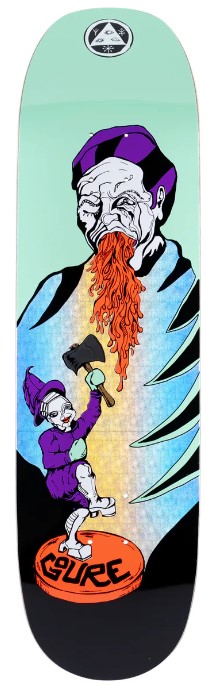 WELCOME GORE DIVORCED JIM ON MOONTRIMMER 2.0 SHAPED DECK 8.50 X 32.25
