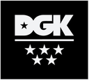 DGK 5-STAR STICKER WHITE/BLACK