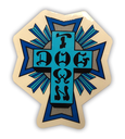 DOGTOWN CROSS LOGO BLUE 5" STICKER