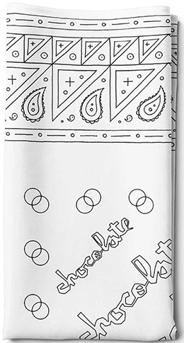CHOCOLATE BANDANA WHITE
