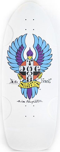 DOGTOWN OG BIGFOOT 70'S CLASSIC WHITE DIP SHAPED DECK 11.87 X 30.75