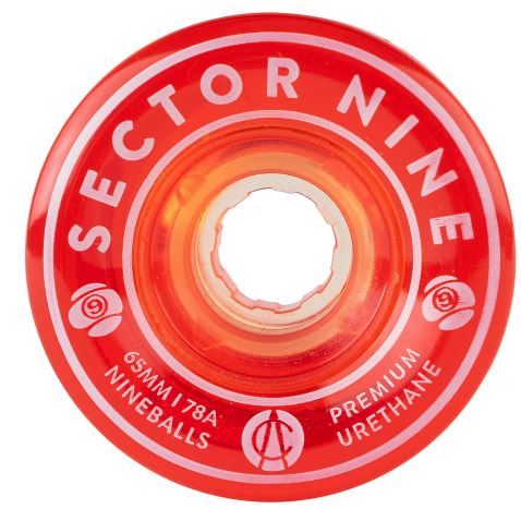 SECTOR 9 NINEBALLS RED 65MM 78A WHEELS