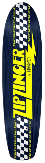 KROOKED TEAM ZIP ZINGER NAVY/YELLOW SHAPED DECK 7.75