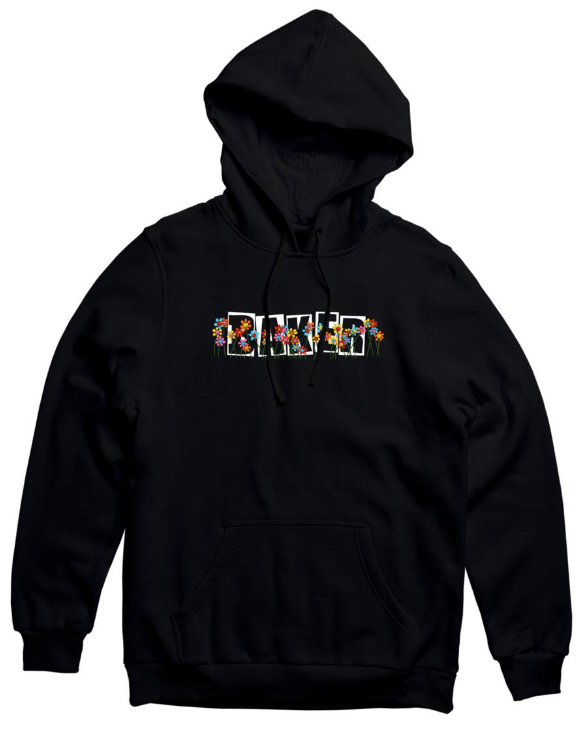 BAKER BRAND LOGO FLORAL BLACK HD/SWT XL
