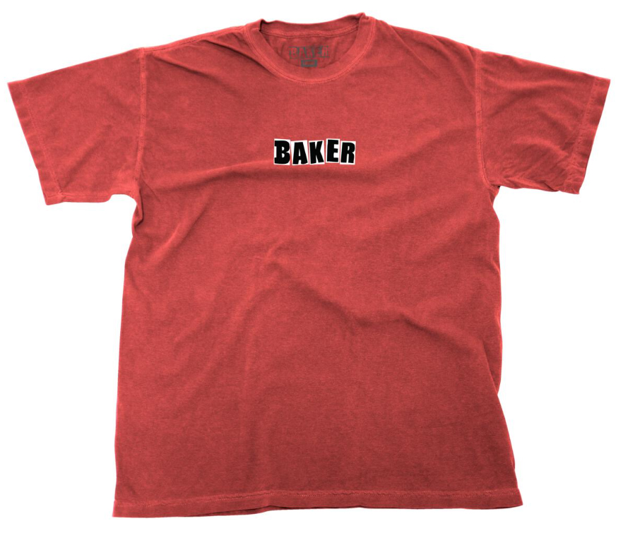 BAKER BRAND LOGO RED WASH SS L