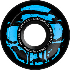 BONES 100S OG FORMULA MUMMY SKULLS BLACK V5 SIDECUT 53MM 100A (Set of 4)