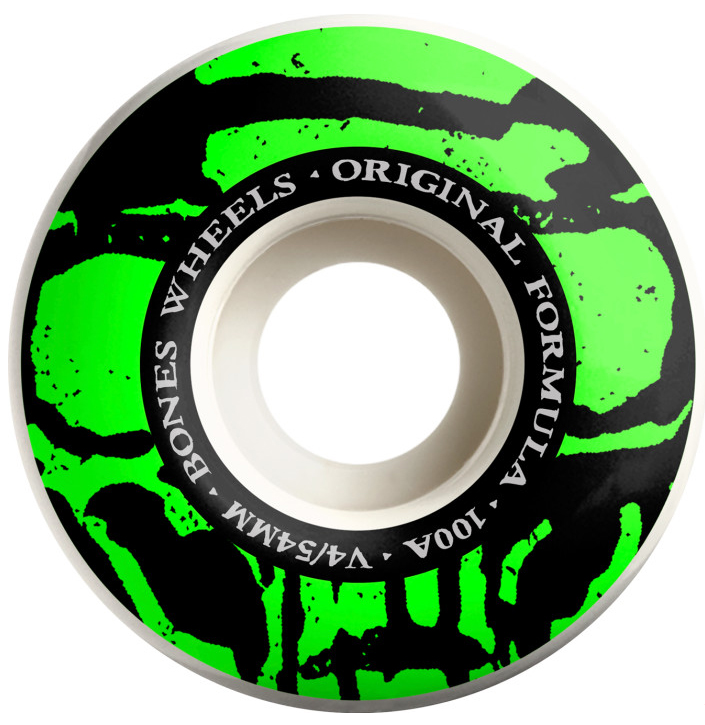 BONES 100S OG FORMULA MUMMY SKULLS WHITE V4 WIDE 54MM 100A (Set of 4)