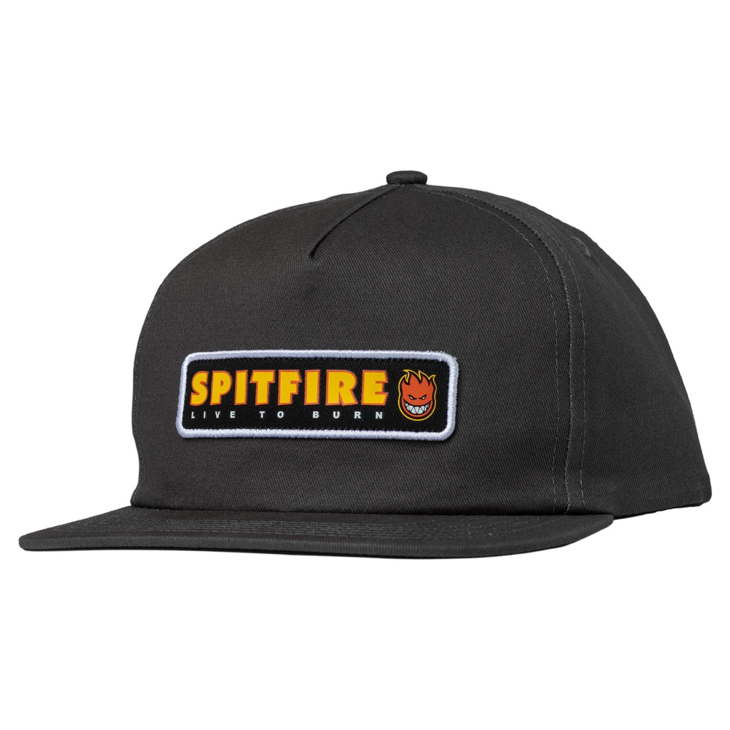 SPITFIRE LTB PATCH SNAPBACK HAT CHARCOAL