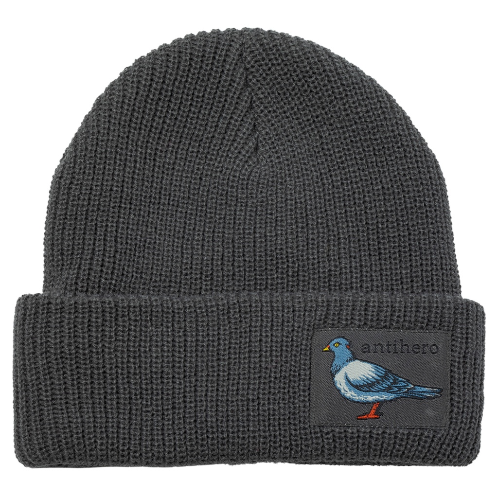 ANTI-HERO LIL PIGEON LABEL CUFF BEANIE CHARCOAL